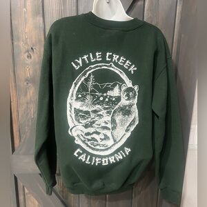 California Forest Green Graphic Sweatshirt Vintage Lytle Creek small